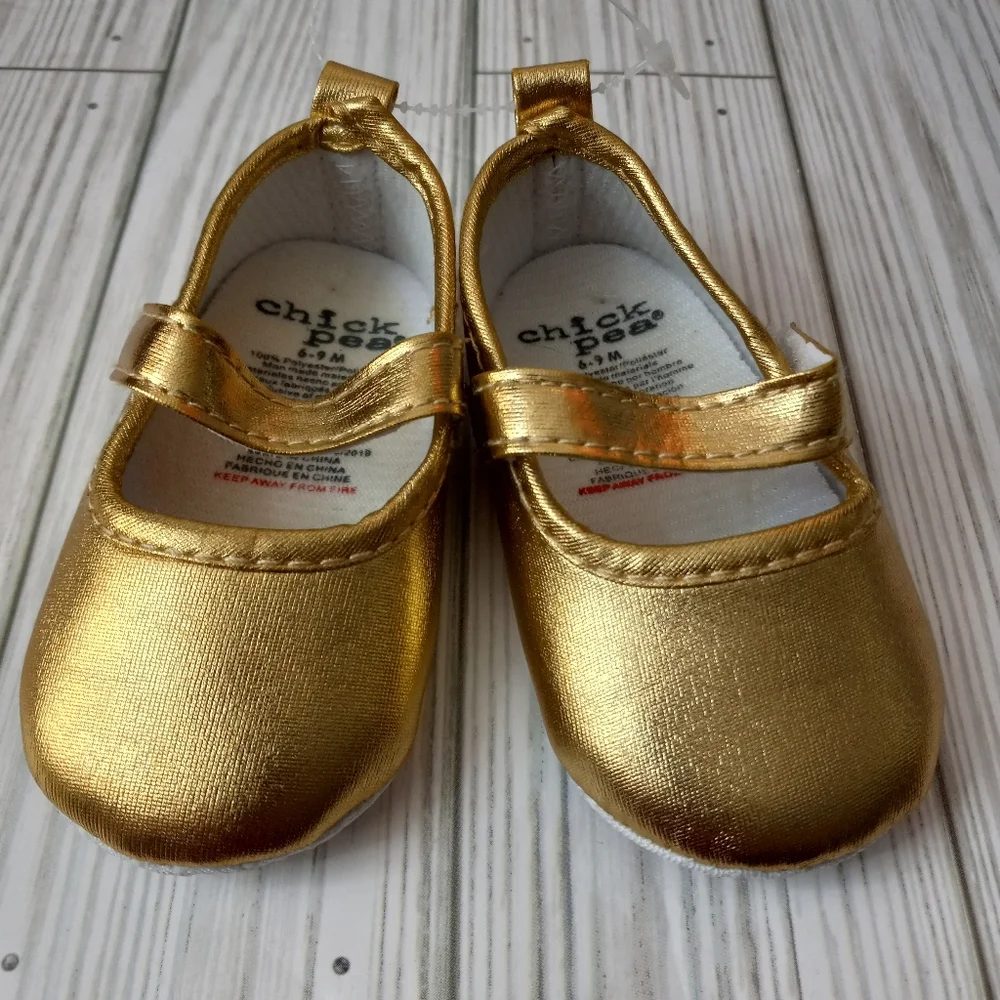 Chick Pea Metallic Baby Shoes